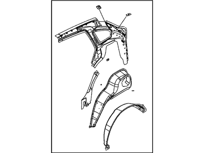 Mopar 68001962AB Panel-Quarter Inner