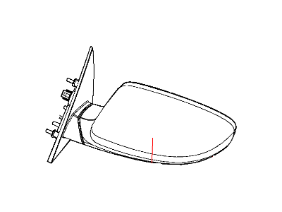 Mopar 57010420AF Outside Rear View Mirror