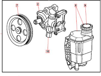 2006 Dodge Ram 1500 Power Steering Pump - 5290011AD