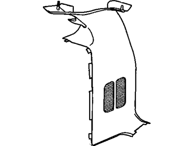 Mopar TP44YQLAC Molding-D-Pillar