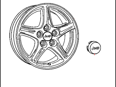 2010 Jeep Wrangler Spare Wheel - 82210355AB
