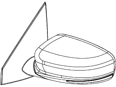 Mopar 5SP111BJAA Outside Rear View Mirror