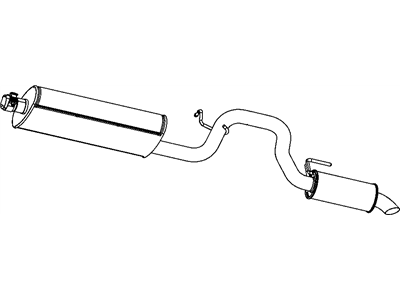 Mopar 52125078AE Exhaust Muffler And Tailpipe