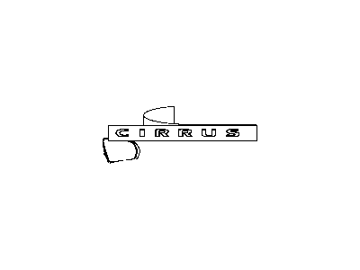 Mopar 4389877AB NAMEPLATE-CIRRUS