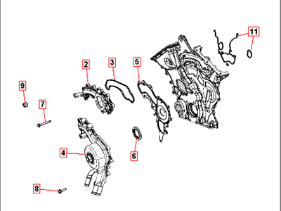 Dodge Timing Cover - 5184495AM