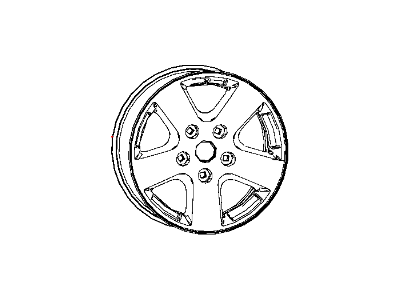 Mopar 1UC54S4AAA Spoke Steel Wheel Rim