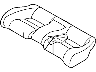 Mopar MR646205 Rear Seat Cushion Assembly
