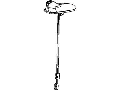 Mopar 5091973AB Antenna-Base Cable And Bracket