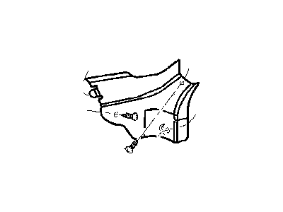 Mopar 55362023AA REINFMNT-COWL Side