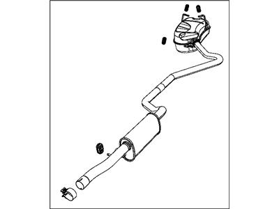 Mopar 5147254AE Exhaust Muffler Resonator And Tailpipe