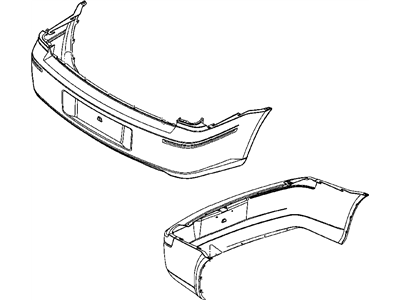 Mopar 4806143AC Rear Bumper Cover Assembly