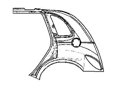 Mopar 5066400AH Panel-Body Side Aperture Rear