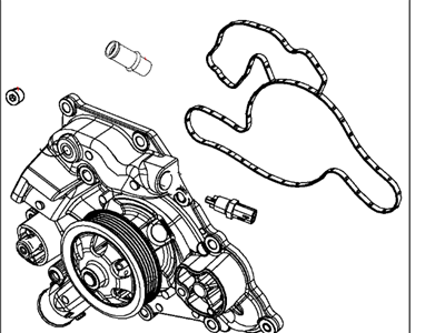 Genuine Mopar Engine Water Pump – 68346916AA – For Dodge Chrysler 5.7L & 6.4L Hemi (2015-2022)