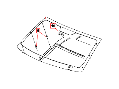 2011 Jeep Grand Cherokee Windshield - 68036457AF