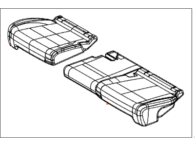 Mopar 5RV84DX9AA Rear Seat Cushion 2Nd Row Cover