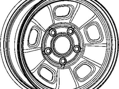 Mopar 68089775AA Silver Steel Wheel Rim