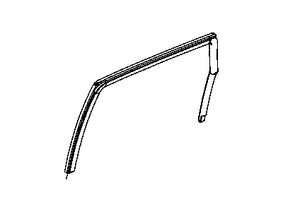 Mopar 4724779AD WEATHERSTRIP-Rear Door Glass Run