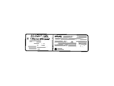 Mopar 55037555AB Label-Refrigerant