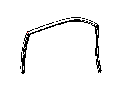 Mopar 68040039AC WEATHERSTRIP-Front Door Glass