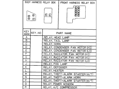 1995 Chrysler Sebring Relay - 4687567