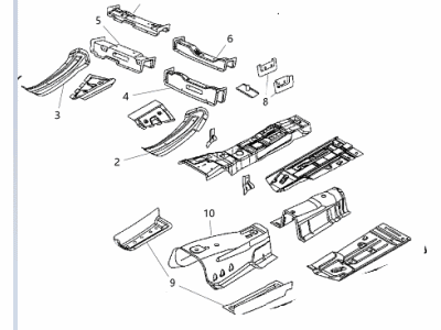 Dodge Challenger Floor Pan - 68059589AH