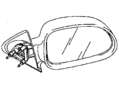 Mopar 55077289AB Outside Rear View Mirror Electric, Black [Gur, Guw]