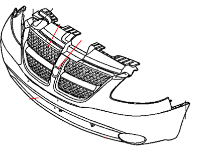 Mopar 1AK392B8AA Front Bumper Cover Assembly