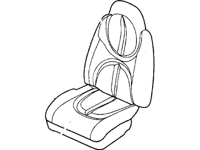 Mopar XB501DVAA Front Seat Passenger Cushion (Includes Cover, Pad, Recliner)