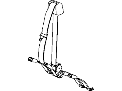 Mopar 5KE681J3AA Rear Inner Right Seat Belt