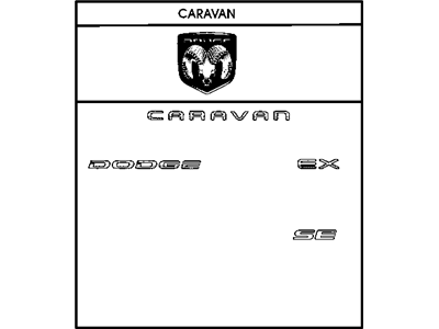 2005 Dodge Caravan Emblem - 4805899AB