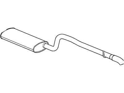 Mopar 52101237AB Exhaust Muffler And Tailpipe