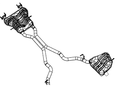 Mopar 52022399AF Exhaust Muffler And Tailpipe