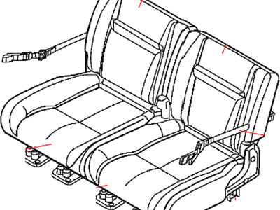 Mopar 1GE871K2AA Rear Seat Back Cover