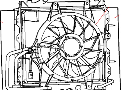 2008 Chrysler PT Cruiser Cooling Fan Assembly - 5179465AA