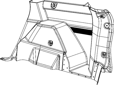 Mopar 1GA55DK7AB Panel-Quarter Trim