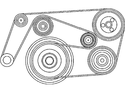 2002 Dodge Sprinter 3500 Drive Belt - 5103564AA