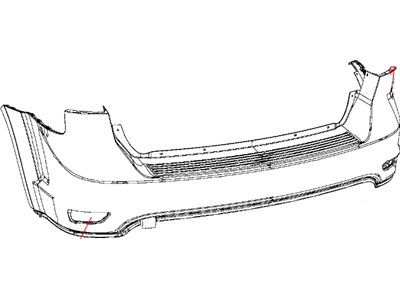 Mopar 5RS17TZZAB Rear Upper Bumper Cover