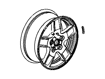 Mopar 5KU91CDMAA Aluminum Wheel