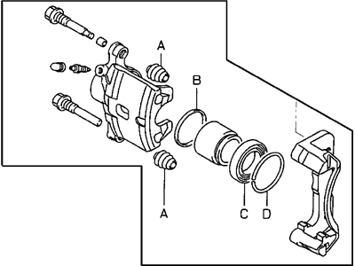 2005 Chrysler Sebring Brake Caliper - MR449856