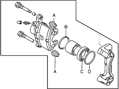 2004 Chrysler Sebring Brake Caliper - MR449856