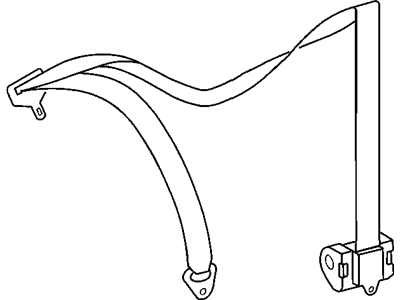 Mopar 5103834AA Rear Seat Belt-Belt Buckle Retractor