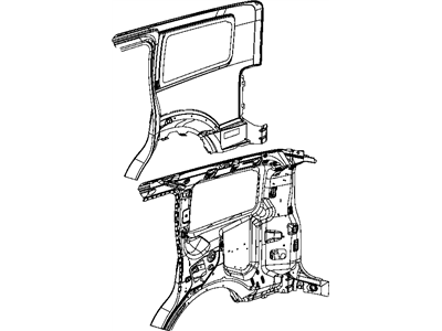 Mopar 68003981AA Panel-Body Side Aperture Rear