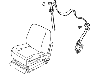 Mopar 5HM111L5AE Front Outer Seat Belt