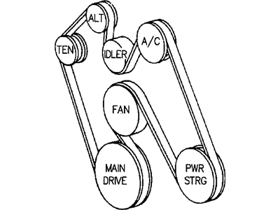 1997 Dodge Ram Wagon Drive Belt - 53010305