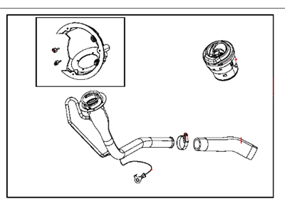 2017 Ram 2500 Fuel Filler Neck - 68252258AF