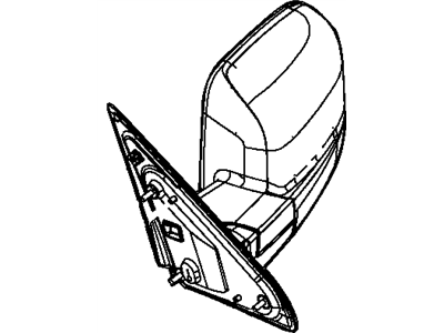 Mopar 55372071AF Outside Rearview Mirror