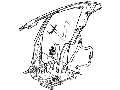 2001 Chrysler Sebring Seat Belt - 4649106AA