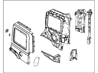 Mopar 5183165AC Panel-Body Side Aperture Rear