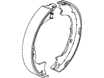 Mopar 4560176AA Parking Brake Shoe And Lining Kit