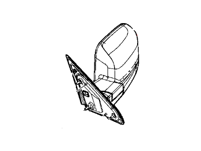 Mopar 55372068AC Outside Rearview Manual Mirror